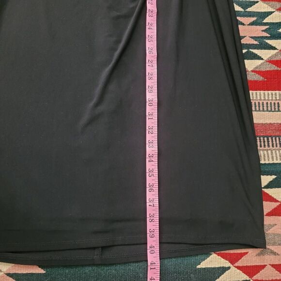 Lauren Ralph Lauren Velvet Faux Wrap Sheath Dress Sz‎ 16 Black Modest Wedding - Picture 12 of 12